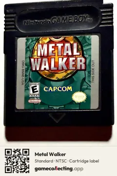 Metal Walker Game Boy Color, NTSC cartridge label