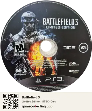 Battlefield 3 PlayStation 3, NTSC disc