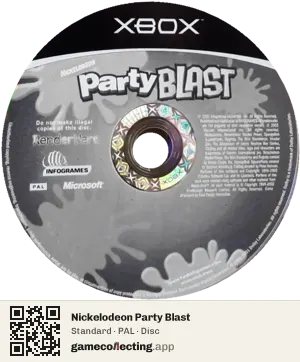 Nickelodeon Party Blast Xbox, PAL disc