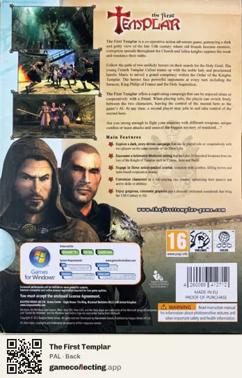 The First Templar Computer, PAL box back