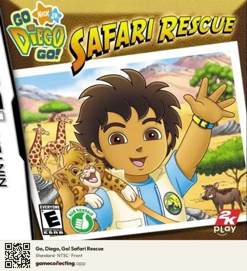 Go, Diego, Go! Safari Rescue Nintendo DS, NTSC box front