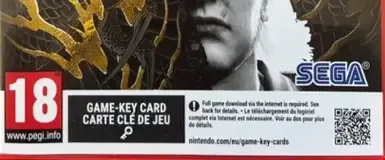 Yakuza Kiwami 2, the PEGI square on its front
