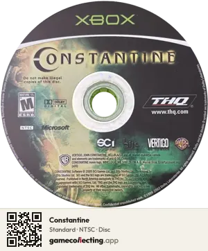 Constantine Xbox, NTSC disc