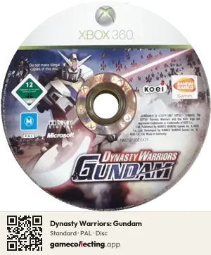 Dynasty Warriors: Gundam Xbox 360, PAL disc