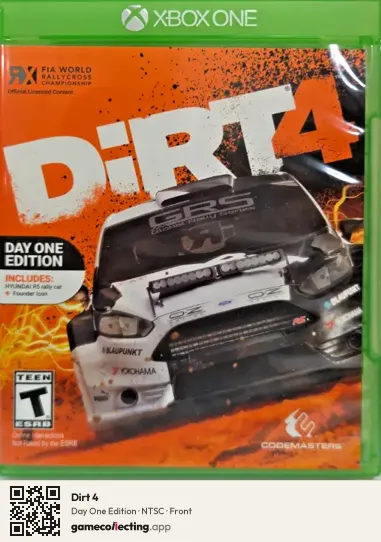 Dirt 4 Xbox One, NTSC box front
