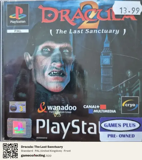 Dracula: The Last Sanctuary PlayStation, United Kingdom box front
