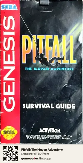 Pitfall: The Mayan Adventure Sega Mega Drive / Genesis, NTSC box front