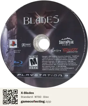 X-Blades PlayStation 3, NTSC disc