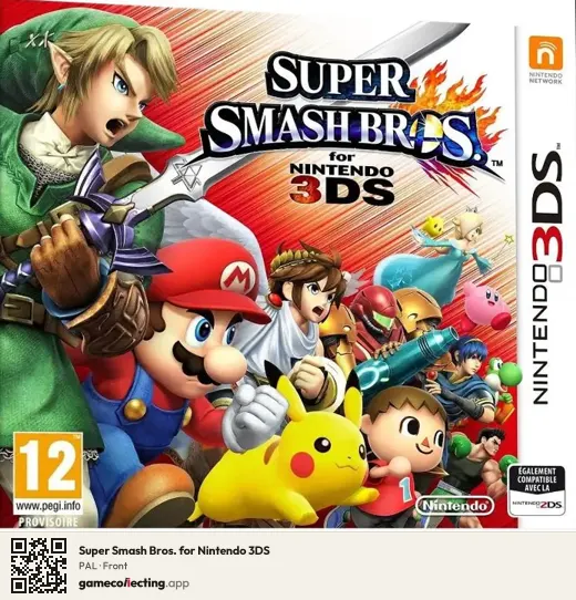 Super Smash Bros. for Nintendo 3DS Nintendo 3DS, PAL box front