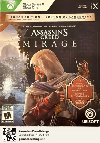 Assassin's Creed Mirage Xbox Series X, NTSC box front