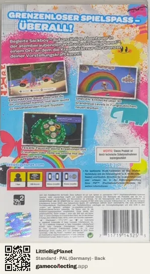 LittleBigPlanet PlayStation Portable, Germany box back
