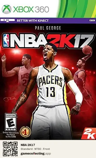 NBA 2K17 Xbox 360, NTSC box front