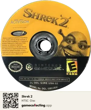 Shrek 2 Nintendo GameCube, NTSC disc