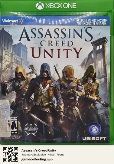 Assassin's Creed Unity Xbox One, NTSC box front