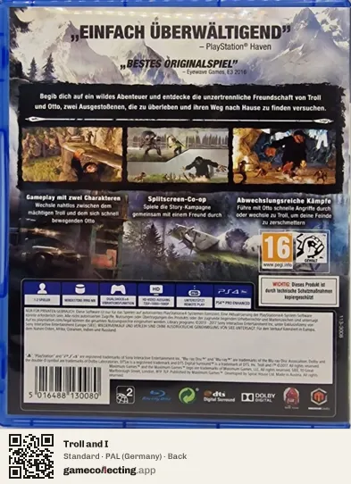Troll and I PlayStation 4, Germany box back