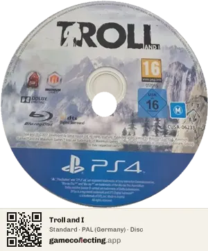 Troll and I PlayStation 4, PAL disc