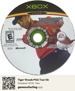 Tiger Woods PGA Tour 06 Xbox, NTSC disc