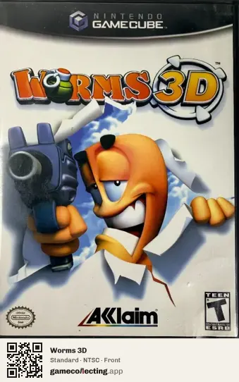 Worms 3D Nintendo GameCube, NTSC box front