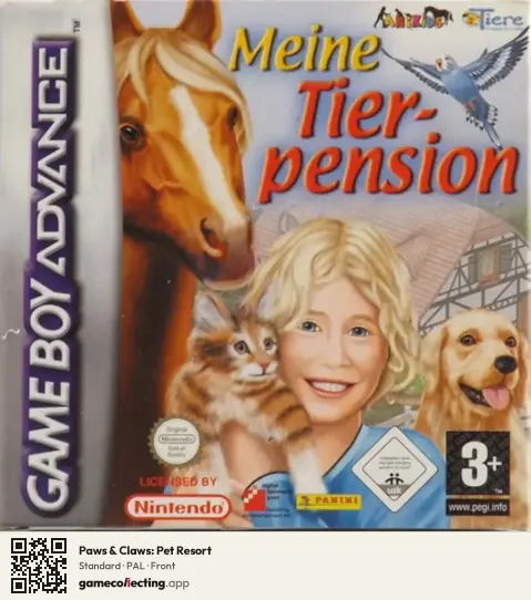 Paws & Claws: Pet Resort Game Boy Advance, PAL box front