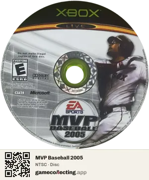 MVP Baseball 2005 Xbox, NTSC disc