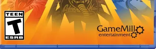 Cobra Kai 2: Dojos Rising, the ESRB box on its front
