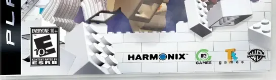 LEGO Rock Band, the ESRB box on its front
