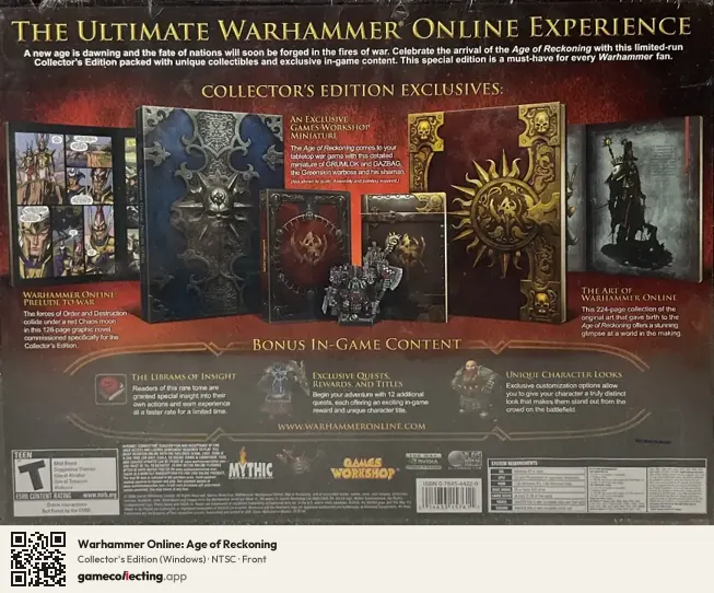 Warhammer Online: Age of Reckoning Computer, NTSC box front