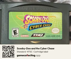 Scooby-Doo and the Cyber Chase Game Boy Advance, NTSC cartridge label
