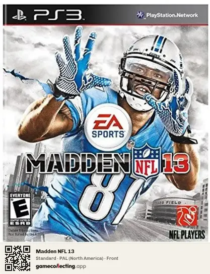 Madden NFL 13 PlayStation 3, North America box front