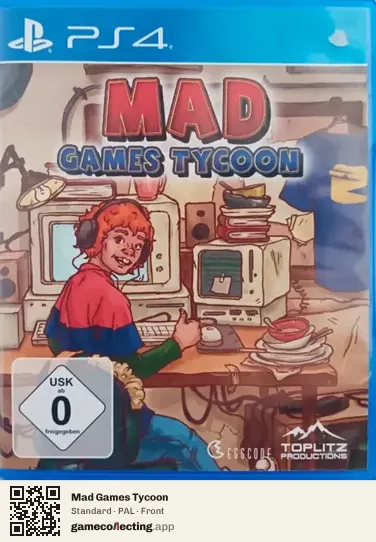 Mad Games Tycoon PlayStation 4, PAL box front