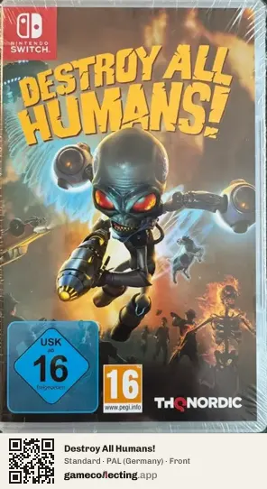 Destroy All Humans! Nintendo Switch, Germany box front
