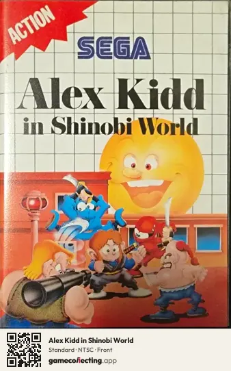 Alex Kidd in Shinobi World Sega Master System, NTSC box front