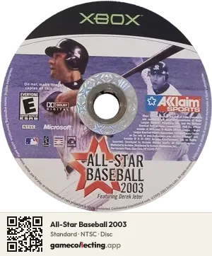 All-Star Baseball 2003 Xbox, NTSC disc