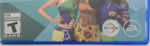 The Sims 4, the ESRB box on its front