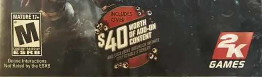 BioShock: Ultimate Rapture Edition, the ESRB box on its front