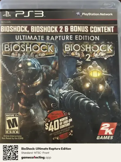 BioShock: Ultimate Rapture Edition PlayStation 3, NTSC box front