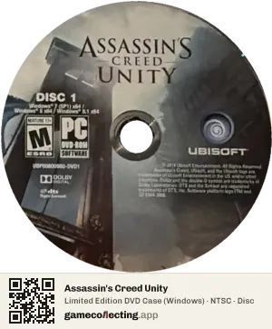 Assassin's Creed Unity Computer, NTSC disc