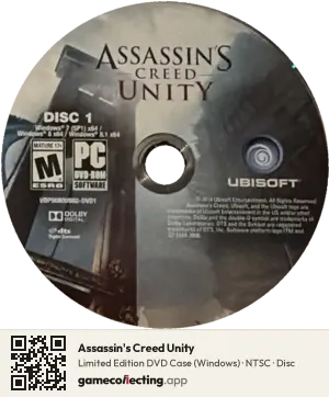 Assassin's Creed Unity Computer, NTSC disc