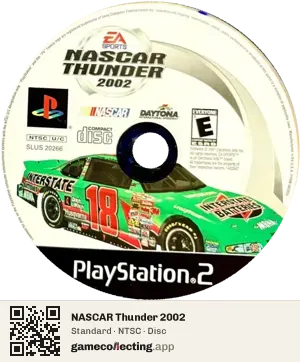 NASCAR Thunder 2002 PlayStation 2, NTSC disc