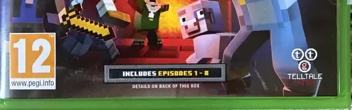 Minecraft: Story Mode, the PEGI square on its front