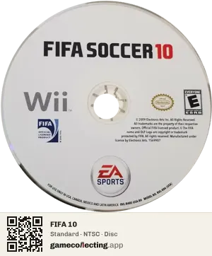 FIFA 10 Nintendo Wii, NTSC disc