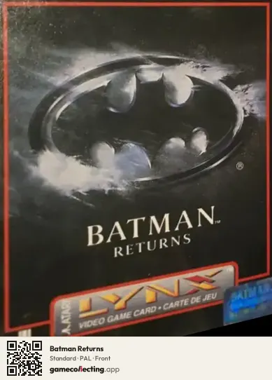 Batman Returns Atari Lynx, PAL box front