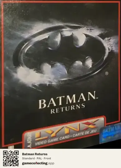 Batman Returns Atari Lynx, PAL box front