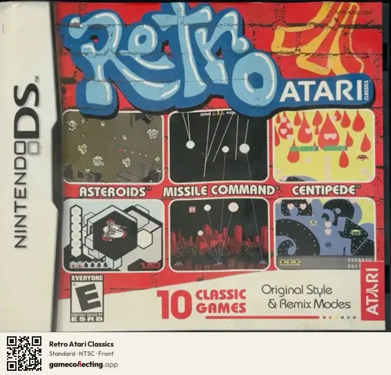 Retro Atari Classics Nintendo DS, NTSC box front
