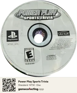 Power Play Sports Trivia PlayStation, NTSC disc