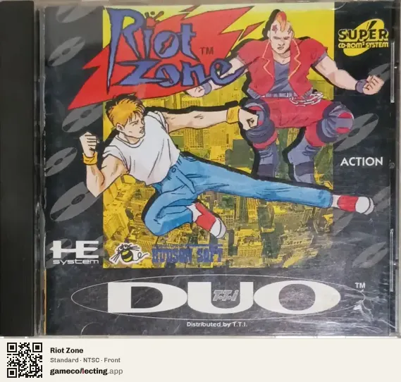 Riot Zone TurboGrafx-CD, NTSC box front