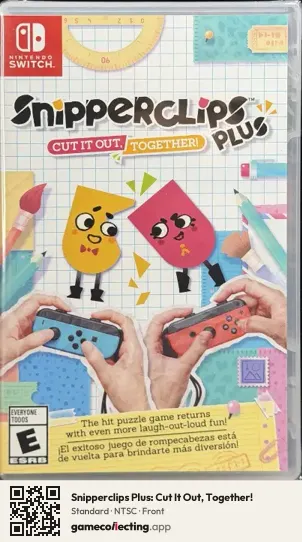Snipperclips Plus: Cut It Out, Together! Nintendo Switch, NTSC box front