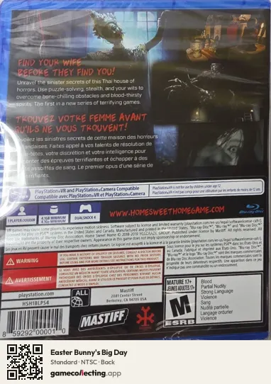 Easter Bunny's Big Day PlayStation, NTSC box back