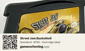 Street Jam Basketball Game Boy Advance, NTSC cartridge label