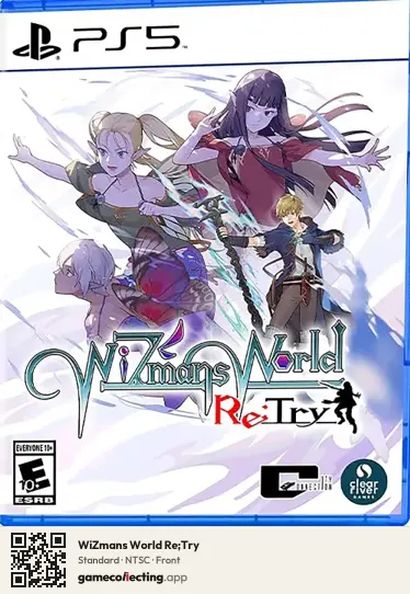 WiZmans World Re;Try PlayStation 5, NTSC box front